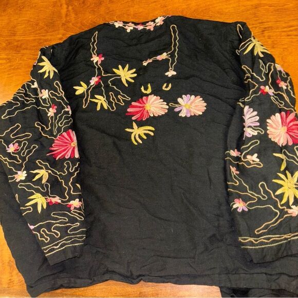 Vermont Country Store floral embroidered jacket size large - Picture 2 of 3